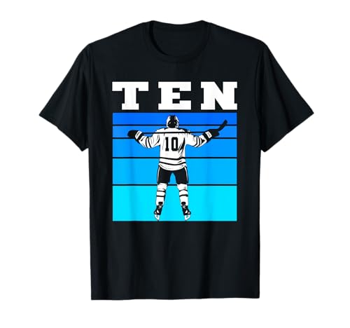 Hockey Boy 10. Geburtstag 10. Eishockey Geburtstagsparty T-Shirt Hockey Boy 10. Geburtstag 10. Eishockey Geburtstagsparty T-Shirt von 10 Year Old Toddler Hockey Themed