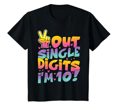 Kinder 10TH Birthday Out Single Digits I'm 10 Year Old Jungen & Mädchen T-Shirt Kinder 10TH Birthday Out Single Digits I'm 10 Year Old Jungen & Mädchen T-Shirt von 10 Yrs old Birthday Shirts For Boys & Girls