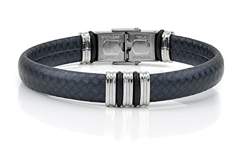 10:10 Armband der CARBON-Serie aus technischem Material und Edelstahlgliedern, Verstellbares Armband 10:10 Armband der CARBON-Serie aus technischem Material und Edelstahlgliedern, Verstellbares Armband von 10:10