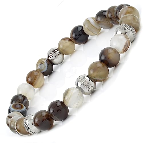 10:10 ELASTISCHE ARMBÄNDER MIT NATÜRLICHEN STEINEN 8 MM von 10:10