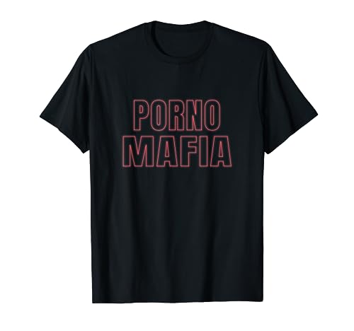 100% DORFDISKO Porno Mafia T-Shirt Damen S Schwarz Buchstabenmuster Klassisch geschnitten Doppelt genähter Saum Klassische Passform Halbarm Crew-Ausschnitt 16-39 Alle von 100% DORFDISKO