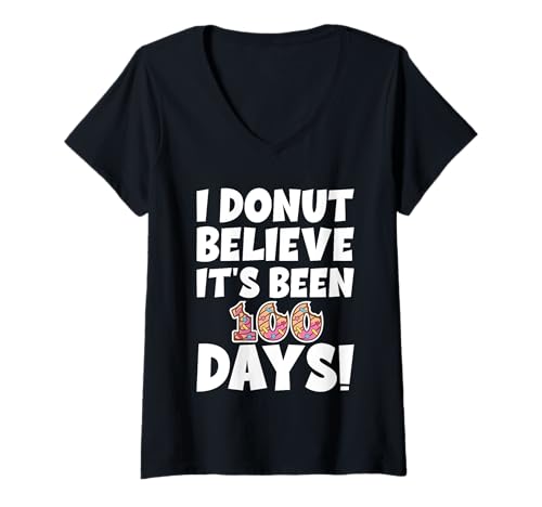 Damen Ich glaube Nicht, DASS es 100 Tage her ist! Lustiger Student, Lehrer T-Shirt mit V-Ausschnitt Damen Ich glaube Nicht, DASS es 100 Tage her ist! Lustiger Student, Lehrer T-Shirt mit V-Ausschnitt von 100-Days Of School Apparel