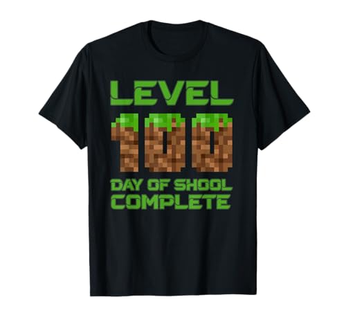 Level 100 Days of School Complete Pixel Videospiele Jungen T-Shirt Level 100 Days of School Complete Pixel Videospiele Jungen T-Shirt von 100 Days Of School Tees