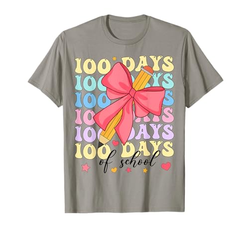 100 Tage klüger für Kinder und Mädchen, 100. Schultag, Lehrer T-Shirt 100 Tage klüger für Kinder und Mädchen, 100. Schultag, Lehrer T-Shirt von 100 Days Smarter Kids 100th Day of School Tees