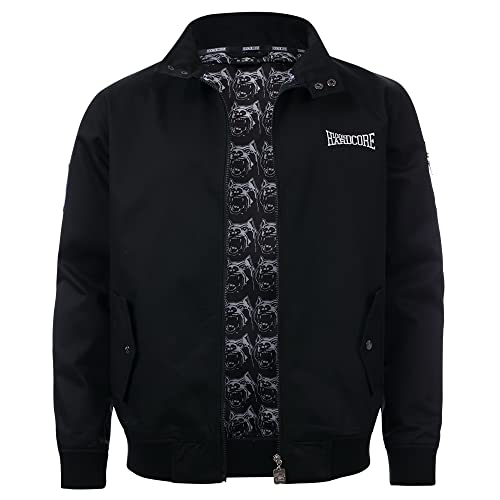 100% Hardcore Herren Harrington Jacke Dog-1, Schwarz, S von 100% Hardcore