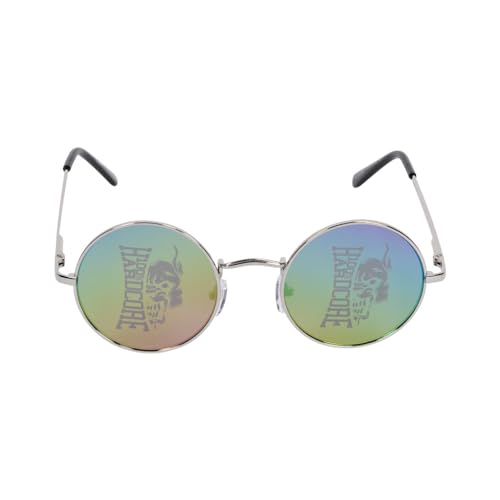 100% Hardcore Sonnenbrille Rainbow Revo | Regenbogenfarben Runde Gläser Sunglasses Gabber von 100% Hardcore