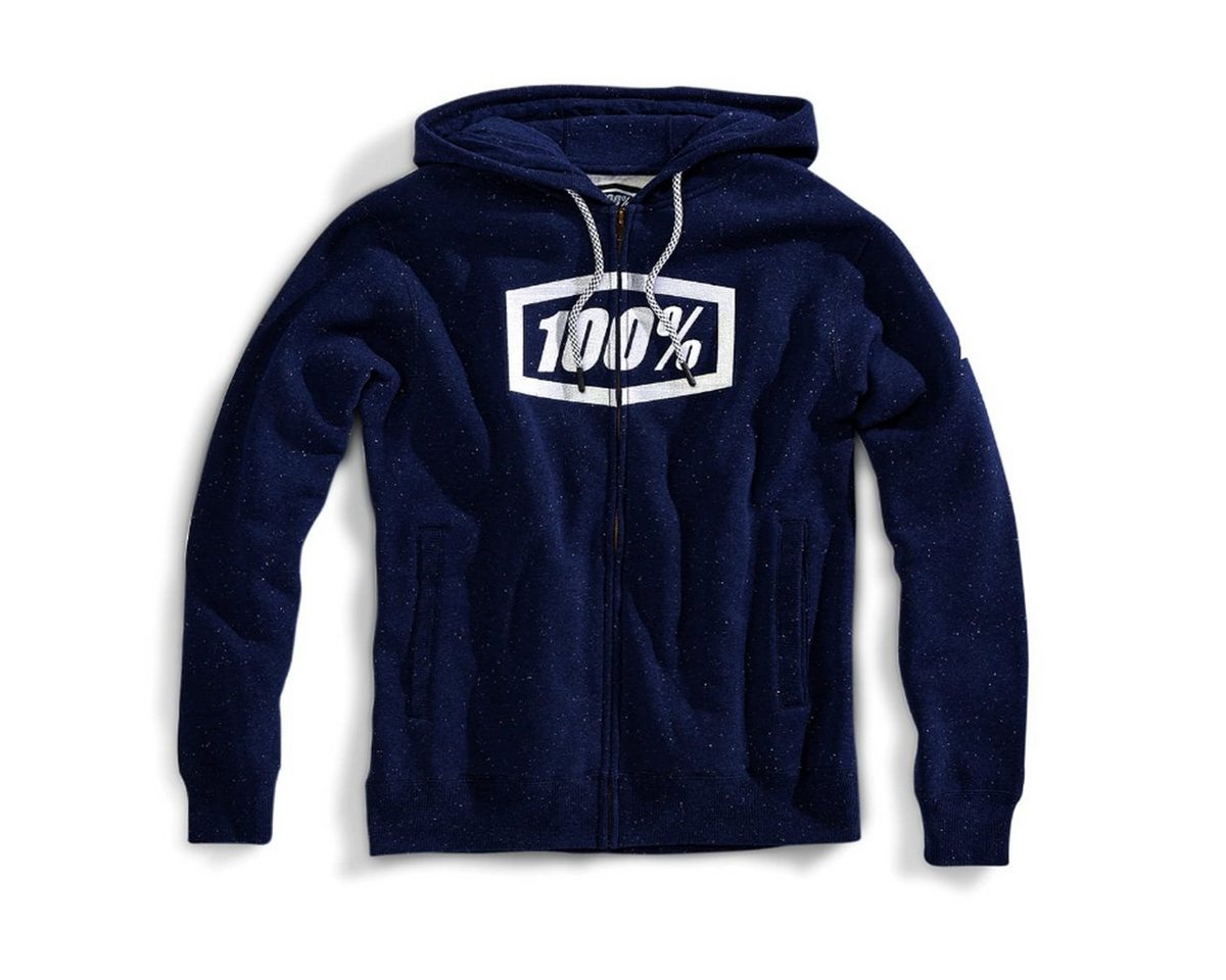 100% Kapuzenpullover Hoodies 100% Syndicate full-zip Hoody - Blau S- (1-tlg) von 100%