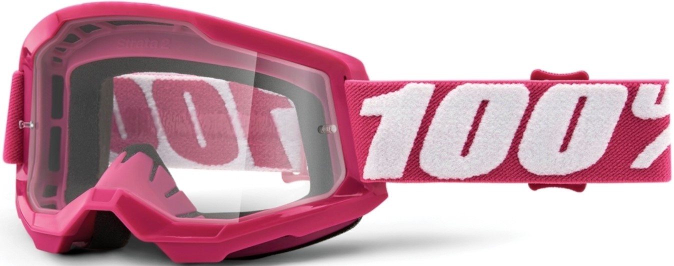 100% Motorradbrille 100% Strata V2 goggle Motocross Brille Pink/Magenta (Clear) von 100%