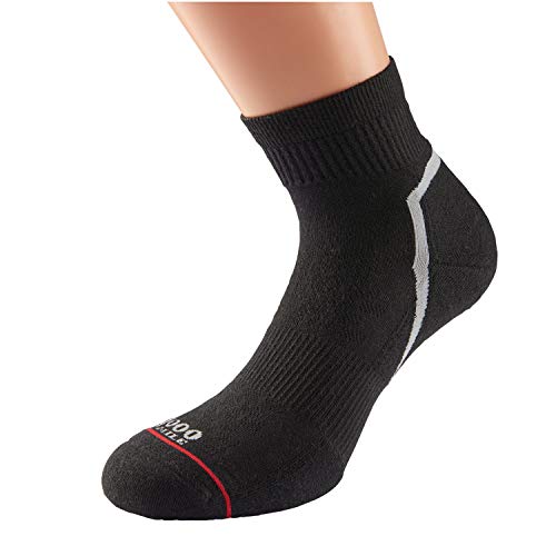 1000 Mile Unisex Active QTR Herren-Socken, 1 Stück, weiß von 1000 Mile