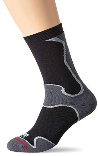 1000 Mile Unisex Fusion Socken 2029 – M (6–8 Zoll) Herren, schwarz/grau, M von 1000 Mile