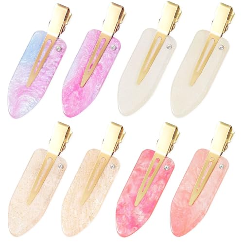 Faltenfreie Haarspangen für Damen, keine Falten, flache Haarspangen für Make-up, kein Biegen, Make-up-Haarspangen zum Stylen für Frauen und Mädchen, Frisuren-Zubehör, Geschenk, 8 Stück von 1000Art