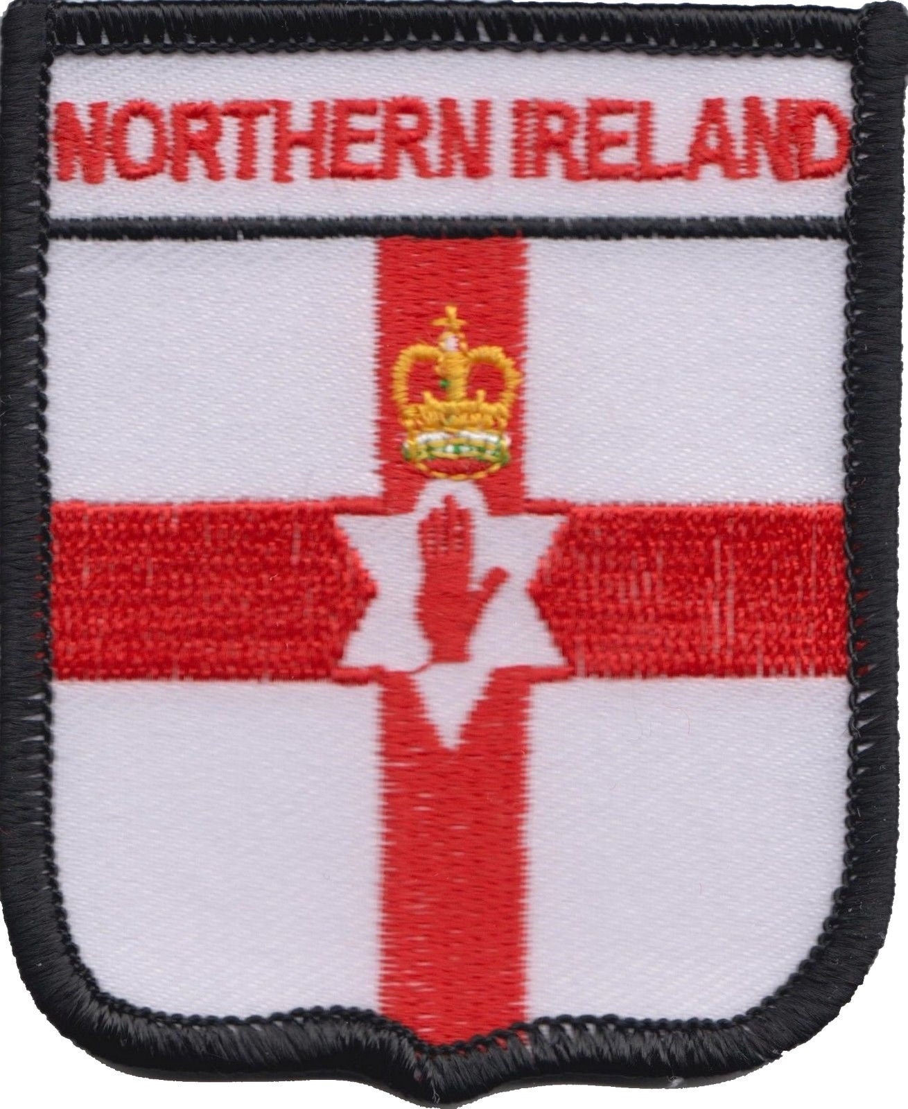 Nordirland Rot Handbestickter Aufnäher von 1000FlagsUK