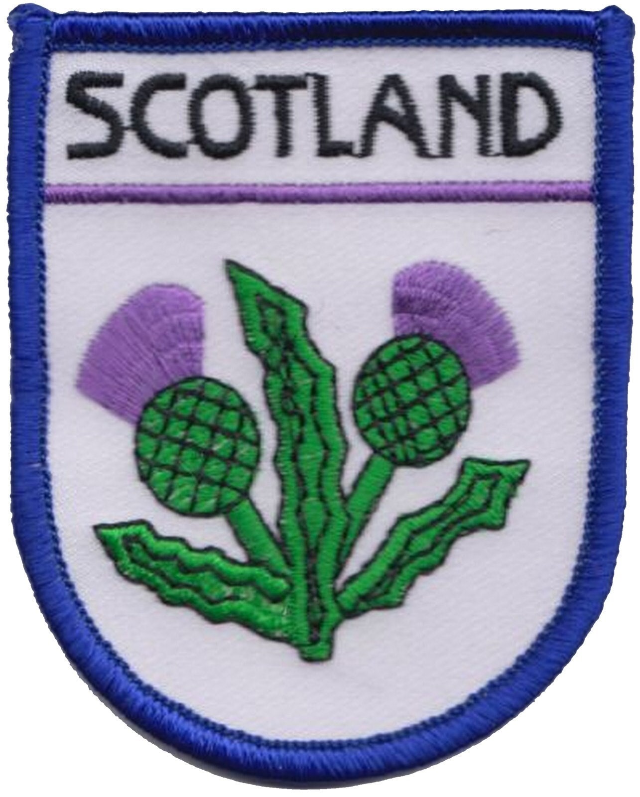 Schottland Disteln Schild Bestickter Aufnäher von 1000FlagsUK
