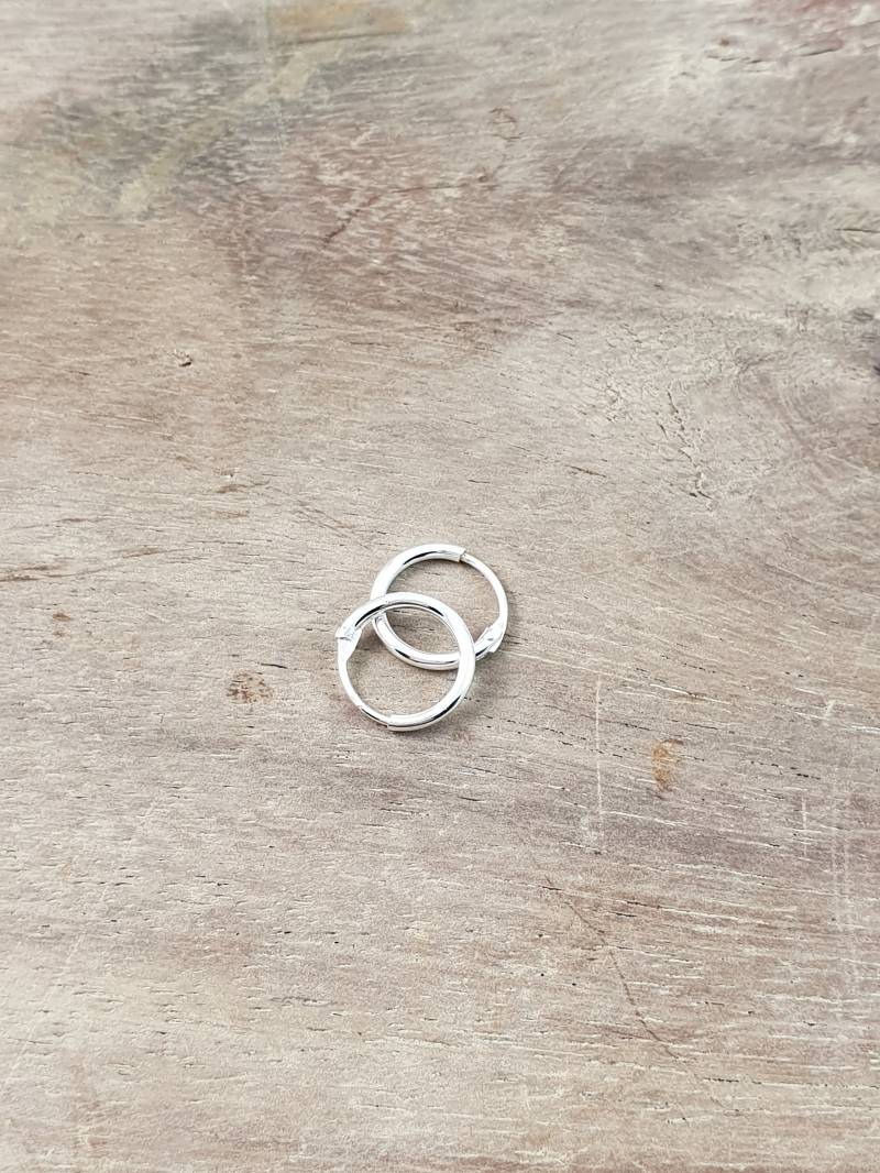 1 Paar Kleine Creolen 925Er Silber Hoops Ohrschmuck Ohrringe 10mm von 1000Gluecksmomente