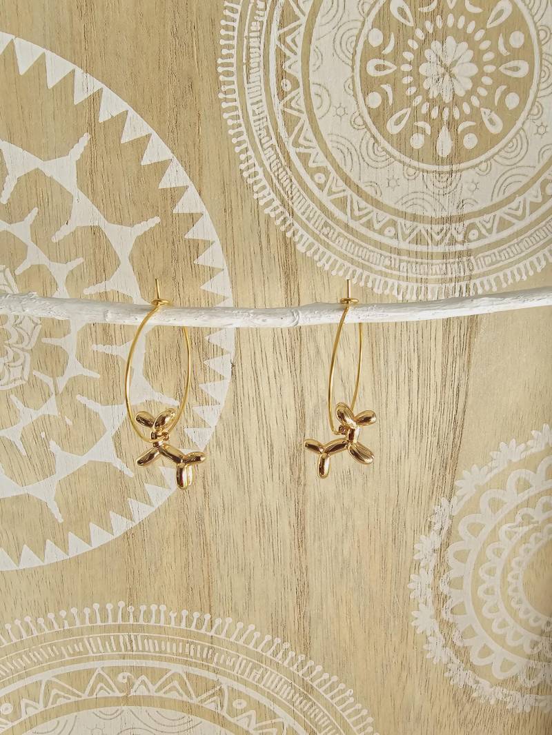 Ballon Hunde Ohrringe Gold Ballon Hunde Ohrringe Gold von 1000Gluecksmomente