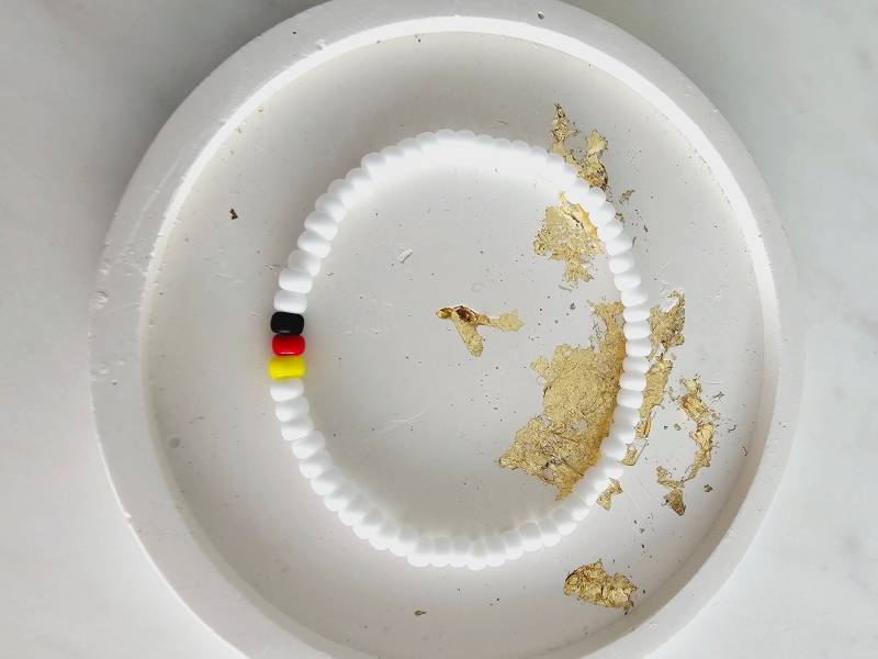 Deutschland Flagge Fahne Armband Mit Glasperlen Freundschaft Em 2024 Must Have von 1000Gluecksmomente