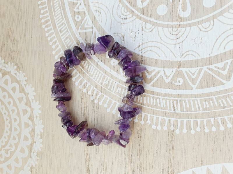 Edelstein Splitter Armband Amethyst von 1000Gluecksmomente