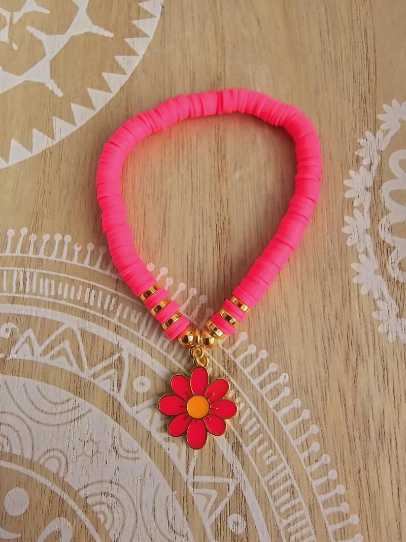 Blume Katsuki Armand Ibiza Style Pink Orange Armband Blume Katsuki Armand Ibiza Style Pink Orange Armband von 1000Gluecksmomente