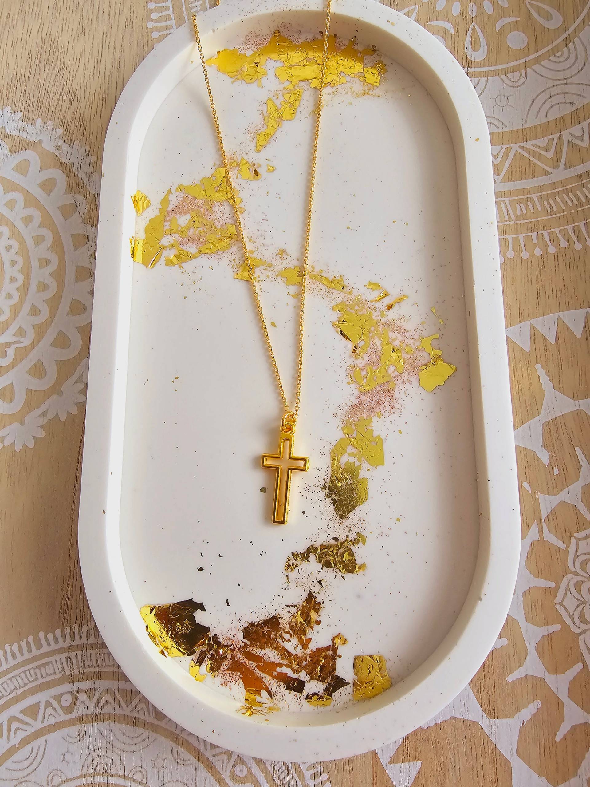 Kreuz Halskette Zarte Vergoldet Kreuz Halskette Zarte Vergoldet von 1000Gluecksmomente