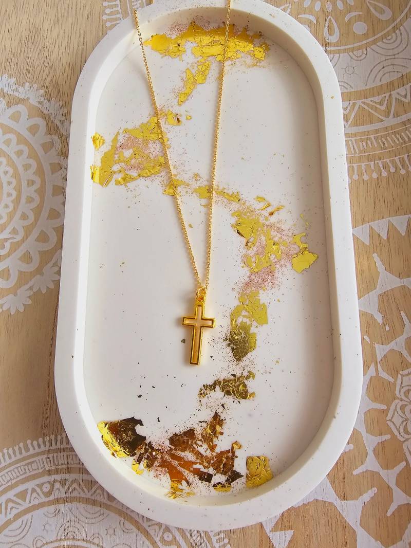 Kreuz Halskette Zarte Vergoldet Kreuz Halskette Zarte Vergoldet von 1000Gluecksmomente