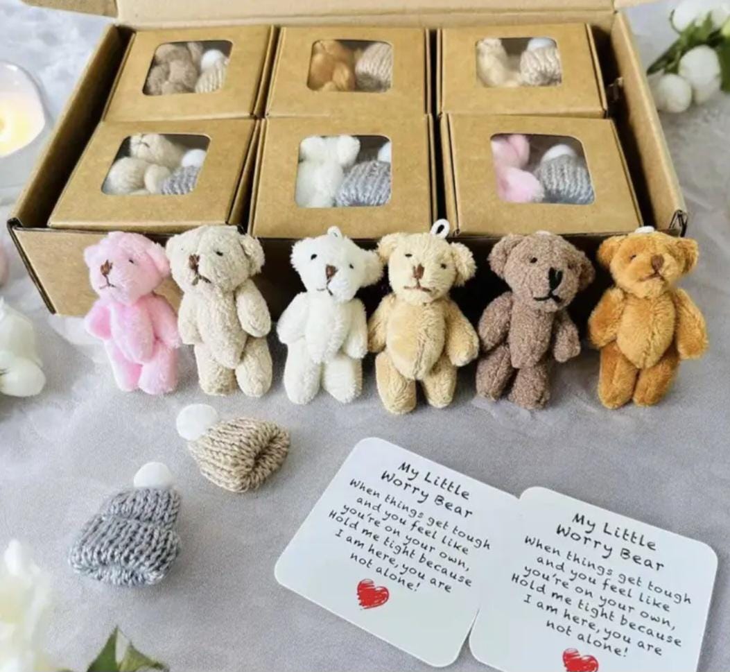 Mein Kleiner Sorgenbär, Geschenkset Mit Grußkarte Mütze von 1000Gluecksmomente