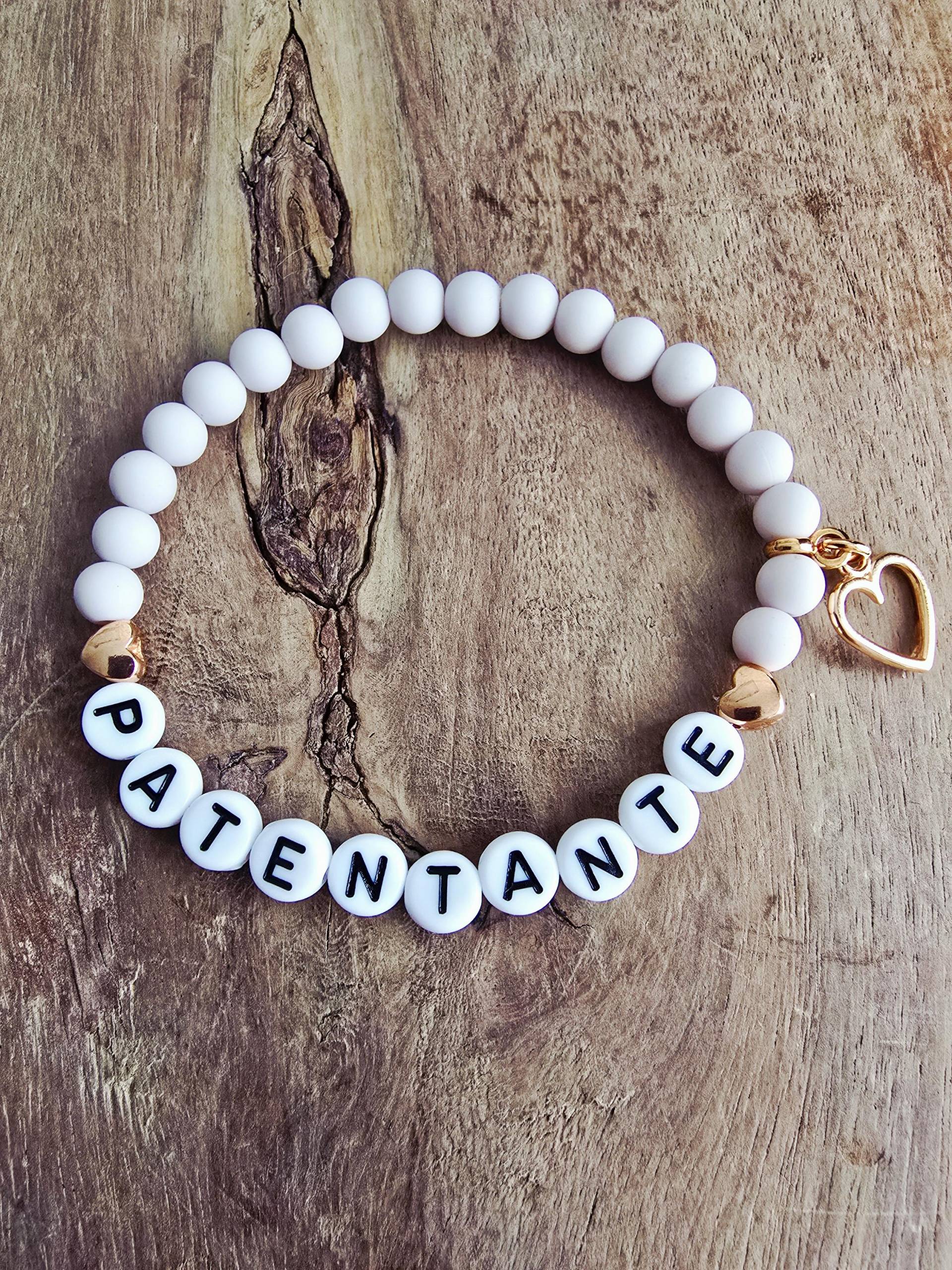 Patentante Armband Mit Hellgrauen Acrylperlen Roségold Taufe Geburt Taufpatin Taufpate Namensarmband Patin Pate 6mm Patentante Armband Mit Hellgrauen Acrylperlen Roségold Taufe Geburt Taufpatin Taufpate Namensarmband Patin Pate 6mm von 1000Gluecksmomente