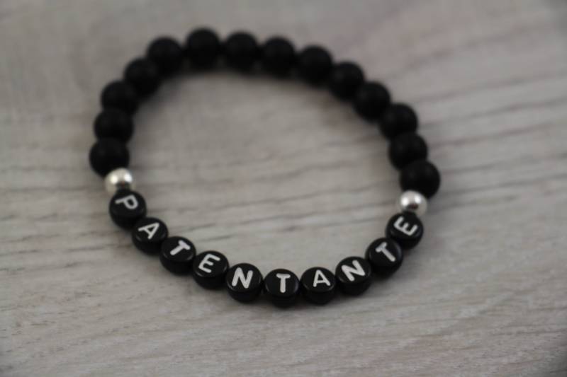 Patentante Armband Polarisperlen Wunschtext Wunschnamen Geschenk Für Patentante Schwarz Buchstaben Patentante Armband Polarisperlen Wunschtext Wunschnamen Geschenk Für Patentante Schwarz Buchstaben von 1000Gluecksmomente
