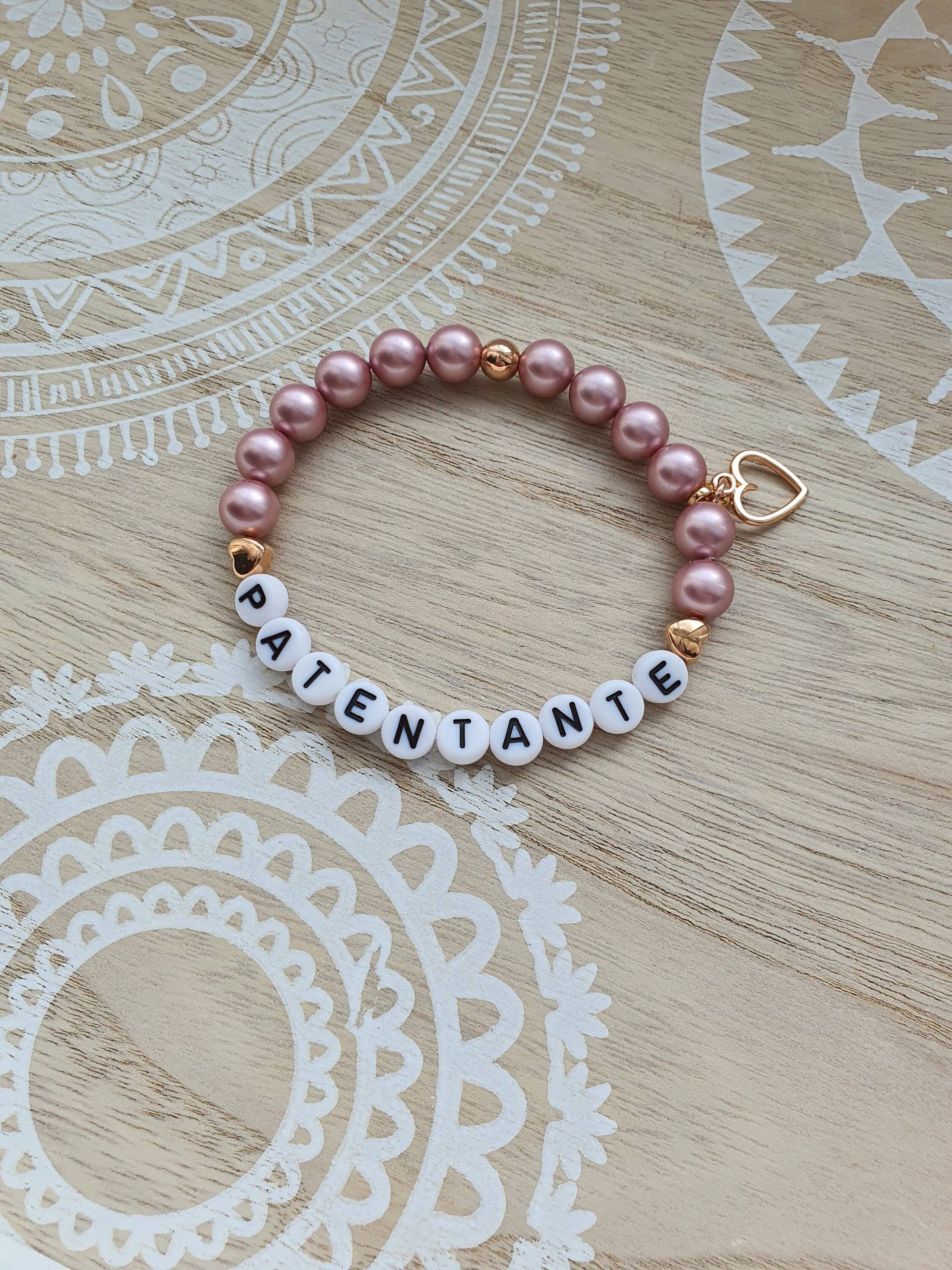 Patentante Armband Swarovski Perlen Altrosa Roségold Taufe Geburt Freundin Perlenarmband Patentante Patentante Armband Swarovski Perlen Altrosa Roségold Taufe Geburt Freundin Perlenarmband Patentante von 1000Gluecksmomente