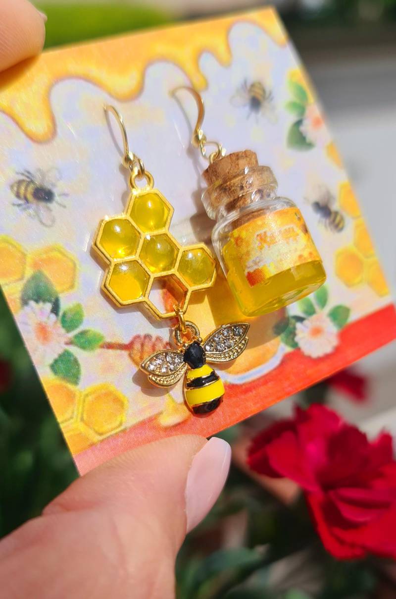 Bienen Und Honig-Ohrringe von 1000ideeregalo
