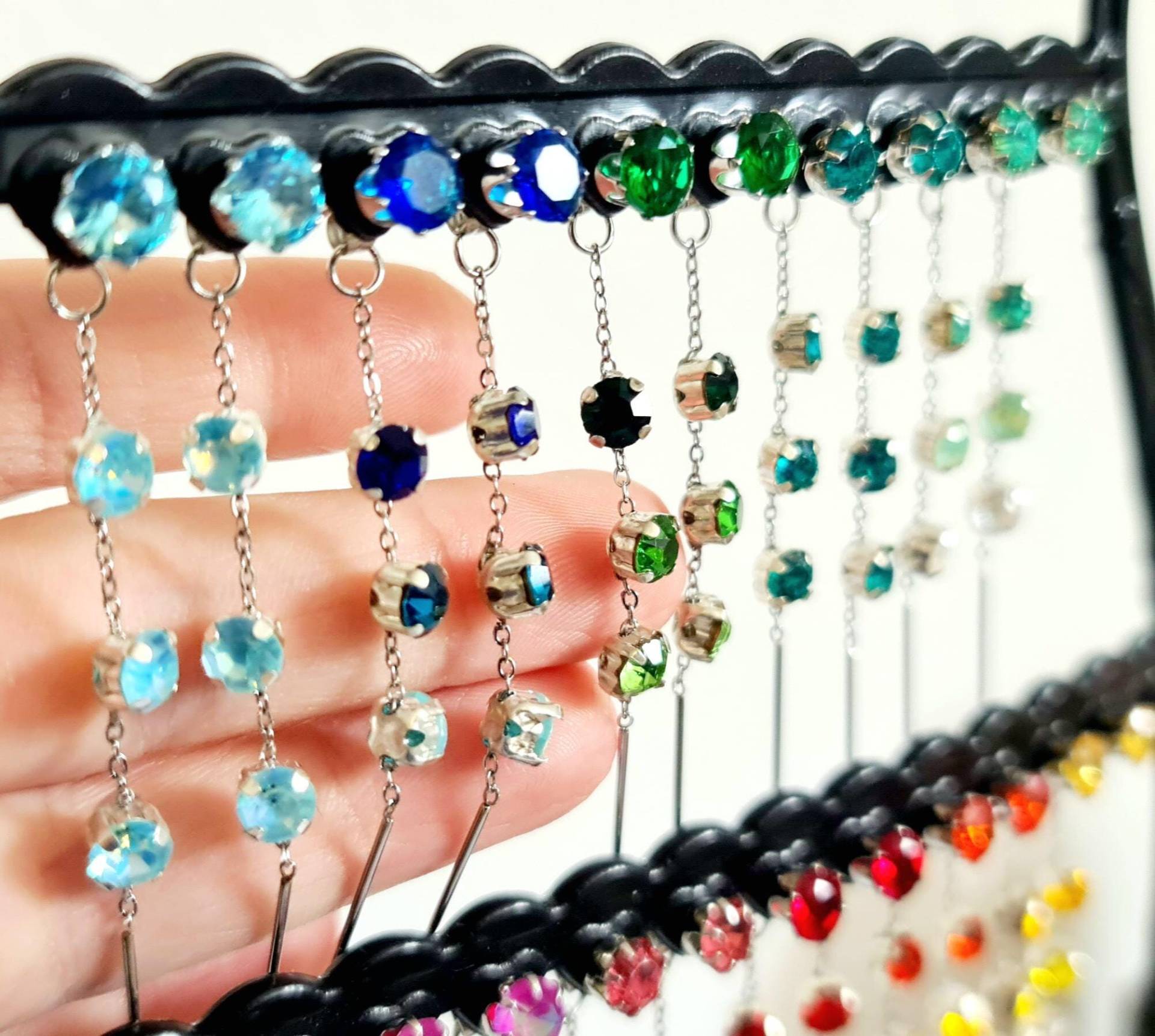 Blaue Kristall-Tropfenohrringe von 1000ideeregalo