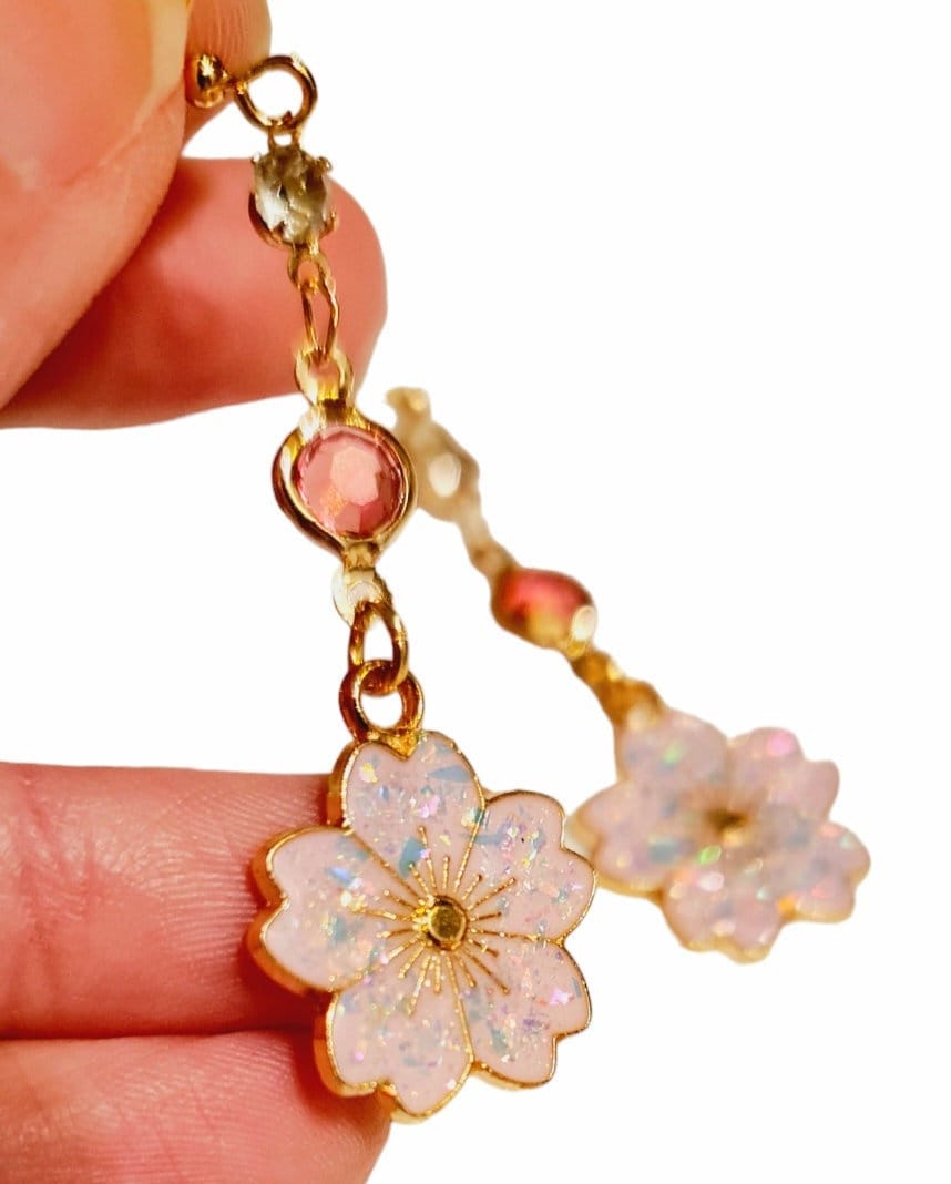 Pfirsichblüten Ohrringe von 1000ideeregalo