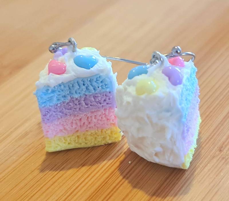 Regenbogen-Kuchen-Ohrringe von 1000ideeregalo