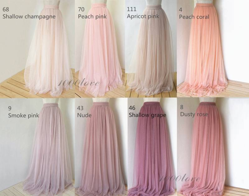 Brautjungfern Tüllrock, Langes Tüllkleid, Ballkleid Maxirock, Brautjungfer Tüllrock, Tüllrock Nach Maß von 1000love