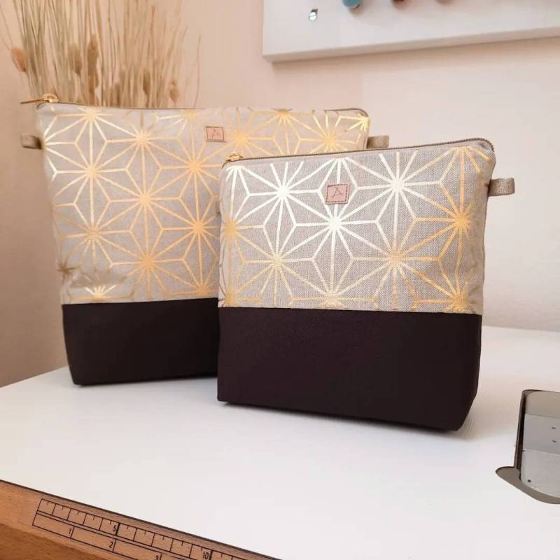 Kulturtasche Projekttasche Größe M Goldstern Kulturtasche Projekttasche Größe M Goldstern von 1000undeinenaht