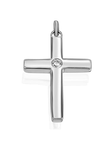 1001 JEWELS 0,08 ct Diamant Brillant Anhänger aus 585 Weißgold von 1001 JEWELS