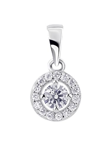 1001 JEWELS 0,15 ct Diamant Brillant Invisible Anhänger aus 585 Weißgold von 1001 JEWELS