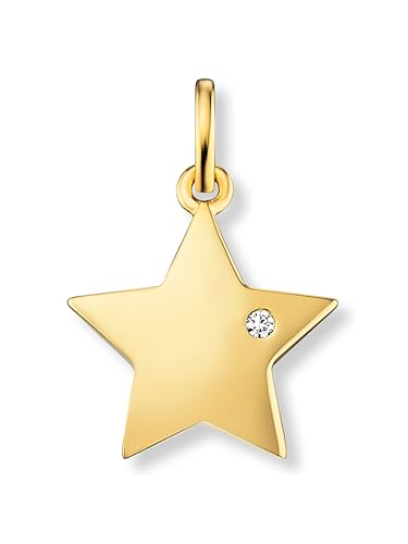 1001 JEWELS 0.01 ct Diamant Brillant Stern Anhänger aus 585 Gelbgold von 1001 JEWELS