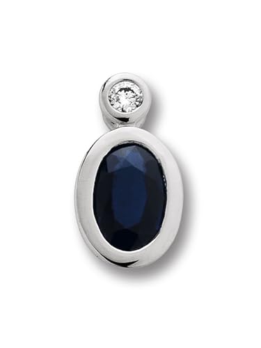 1001 JEWELS 0.02 ct Diamant Brillant Safir Anhänger aus 585 Weißgold von 1001 JEWELS
