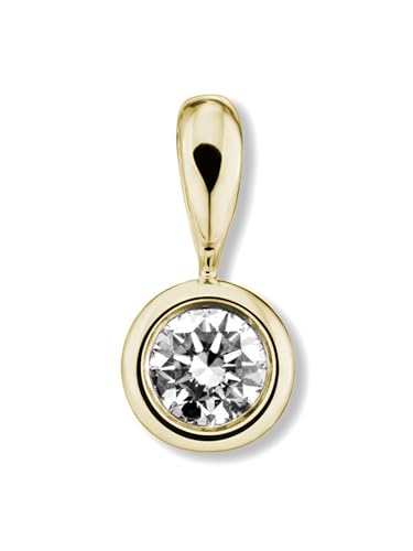 1001 JEWELS 0.25 ct Diamant Brillant Zarge Anhänger aus 585 Gelbgold von 1001 JEWELS