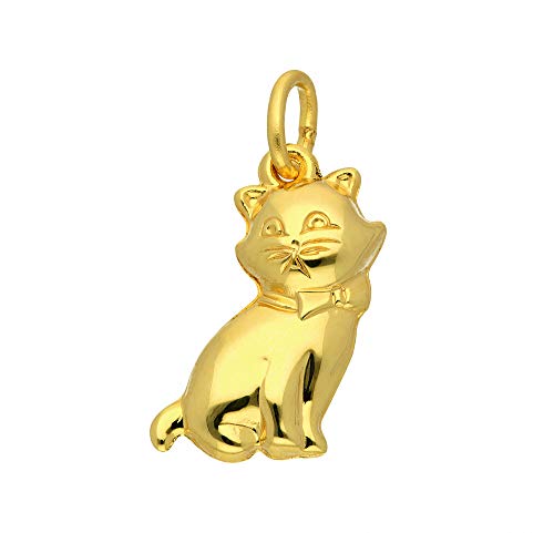 1001 JEWELS Damen Gold Schmuck 585 Gold Anhänger Katze von 1001 JEWELS