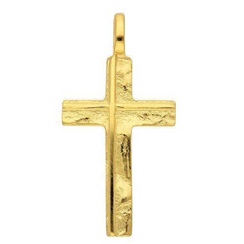 Gold Kreuz Anhänger 14 k 585 Gelbgold von 1001 JEWELS