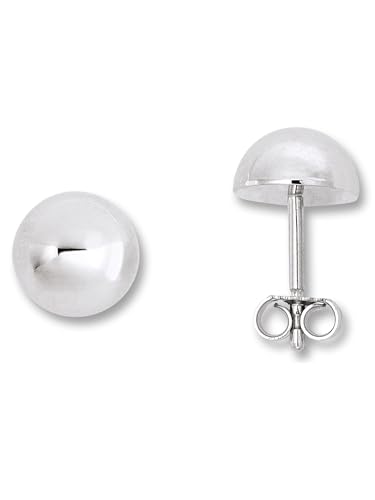 Halb kugel mit Boden Ohrringe Ohrstecker aus 925 Silber von 1001 JEWELS