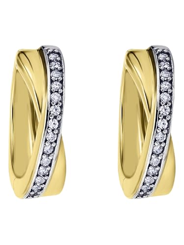 Zirkonia Ohrringe Creolen aus 333 Gelbgold Zirkonia Ohrringe Creolen aus 333 Gelbgold von 1001 JEWELS