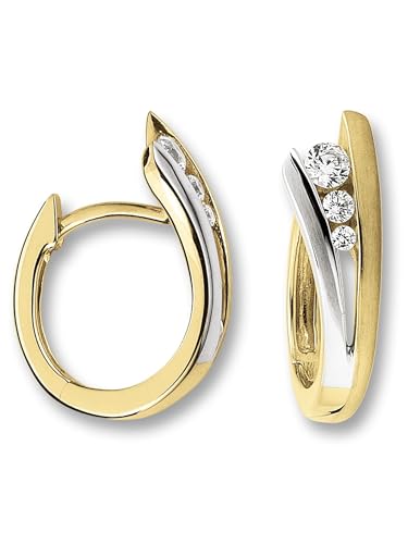 Zirkonia Ohrringe Creolen aus 333 Gelbgold Zirkonia Ohrringe Creolen aus 333 Gelbgold von 1001 JEWELS