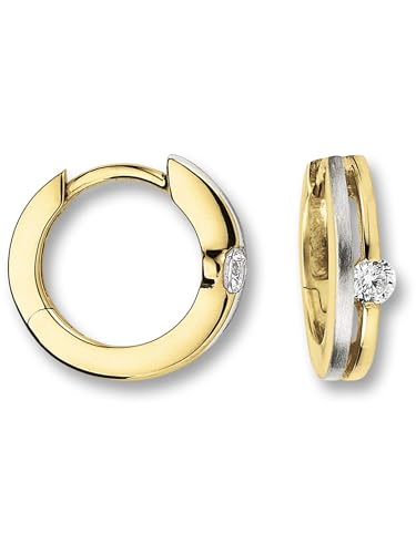 Zirkonia Ohrringe Creolen aus 333 Gelbgold Zirkonia Ohrringe Creolen aus 333 Gelbgold von 1001 JEWELS