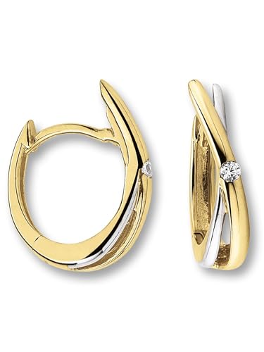 Zirkonia Ohrringe Creolen aus 333 Gelbgold Zirkonia Ohrringe Creolen aus 333 Gelbgold von 1001 JEWELS