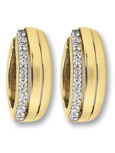 Zirkonia Ohrringe Creolen aus 333 Gelbgold Zirkonia Ohrringe Creolen aus 333 Gelbgold von 1001 JEWELS