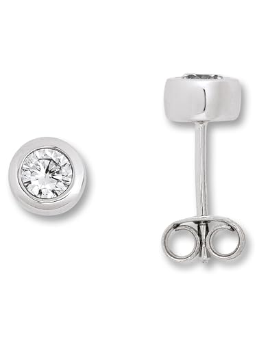 Zirkonia Zarge Ohrringe Ohrstecker aus 925 Silber von 1001 JEWELS