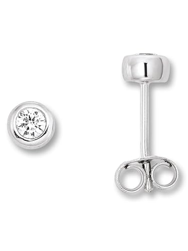 Zirkonia Zarge Ohrringe Ohrstecker aus 925 Silber von 1001 JEWELS