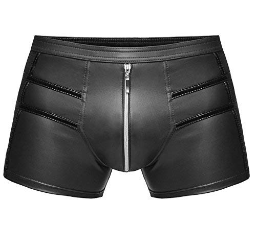 1001-kleine-Sachen at Boxer-Short H006 Herren Boxershort Wetlook-Short Herrenslip Unterhosen in schwarz von Noir Handmade Dessous (XL=7) von 1001-kleine-Sachen